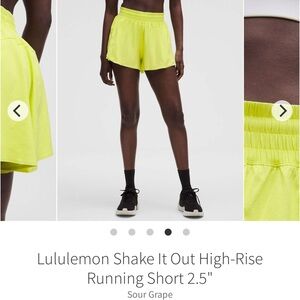 Lululemon Shake It Out High-Rise Running Short 2.5"